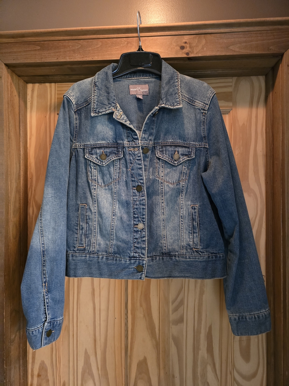 Market & Spruce Medium Blue Denim Jean Jacket